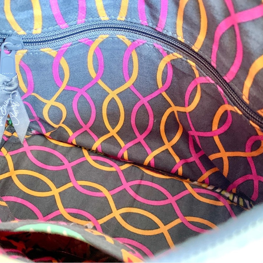 Vintage Vera Bradley Quilted Floral Shoulder Bag in Black, Pink & Yellow - Picture 11 of 11